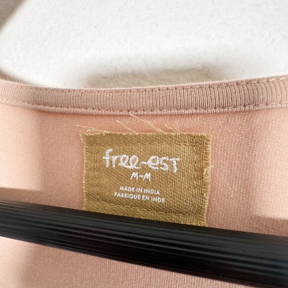 Free People Onda Long Sleeve Stretch Cotton Minidress Tuscany Pockets - Picture 3 of 14